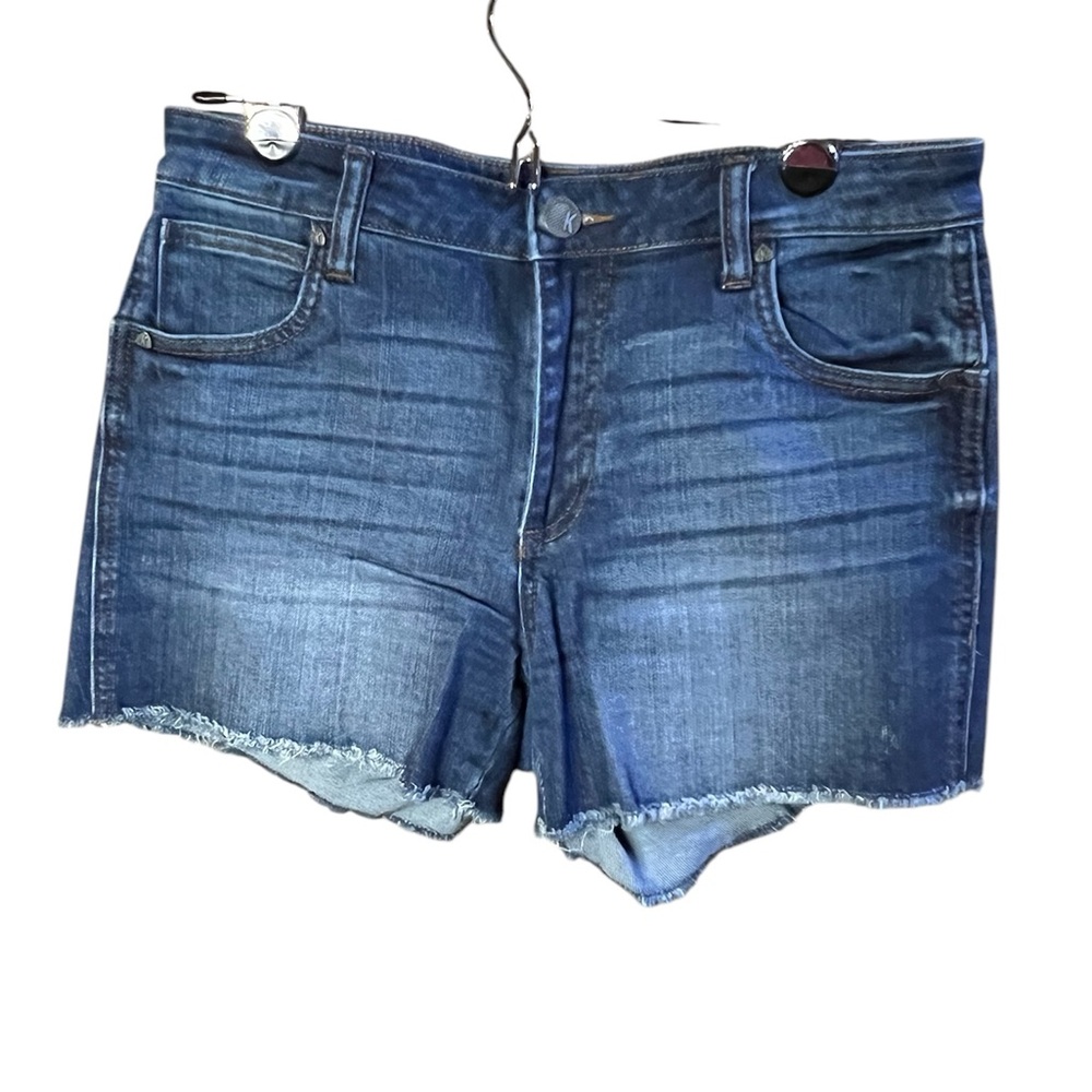 New Kut From The Kloth Gidget Fray Mid Rise Denim Short size 4